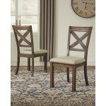 Moriville Modern Farmhouse Upholstered Dining Chairs, Set of 2