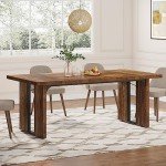 Rustic 71" Dining Table for 6-8 People