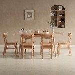 Extendable Solid Wood Dining Table for 4-8 People