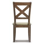 Moriville Modern Farmhouse Upholstered Dining Chairs, Set of 2