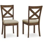 Moriville Modern Farmhouse Upholstered Dining Chairs, Set of 2
