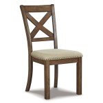 Moriville Modern Farmhouse Upholstered Dining Chairs, Set of 2