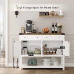 Modern Farmhouse Buffet Sideboard with Storage