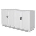 White 62" Coffee Bar Cabinet with Storage