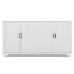 White 62" Coffee Bar Cabinet with Storage