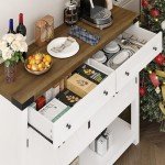 Modern Farmhouse Buffet Sideboard with Storage