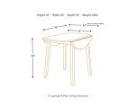 Ashley Hammis Dark Brown Round Drop Leaf Table