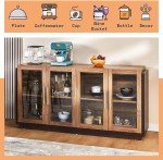 Modern Sideboard Buffet Cabinet with LED Lights
