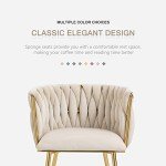 Velvet Dining Chairs Set of 2 with Gold Legs