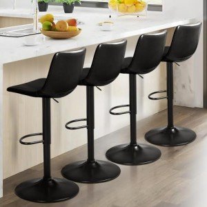 Modern Adjustable Bar Stools Set of 4