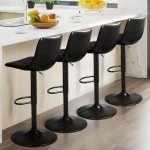 Modern Adjustable Bar Stools Set of 4