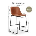 Set of 4 Modern Counter Height Bar Stools 26