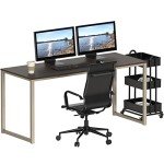 Espresso 55-Inch Home Office Computer Desk