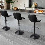 Modern Adjustable Bar Stools Set of 4