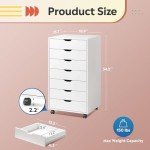 DEVAISE 7-Drawer Wood Dresser with Wheels