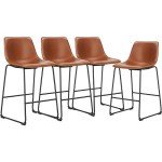 Set of 4 Modern Counter Height Bar Stools 26