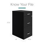 Hirsh Industries Black 3-Drawer File Cabinet