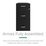 Hirsh Industries Black 3-Drawer File Cabinet