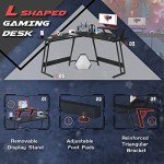 Homall L-Shaped Gaming Desk with Monitor Stand