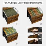 SONGMICS Locking File Cabinet in Rustic Brown