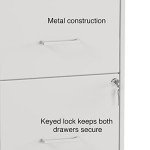 Pearl White 2-Drawer Mobile File Cabinet