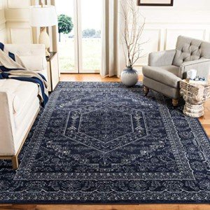 Adirondack 8' x 10' Navy & Ivory Area Rug