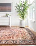 Loloi Layla Vintage Inspired Red/Navy Area Rug
