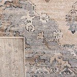 Beige & Grey Distressed Area Rug - 8' x 10