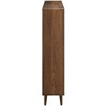 Mid-Century Walnut 7-Tier Cube Bookcase