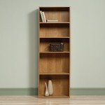 Highland Oak Adjustable 3-Shelf Bookcase