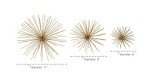 Starburst Metal Wall Art Set of 3, Gold