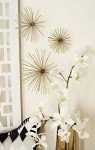 Starburst Metal Wall Art Set of 3, Gold