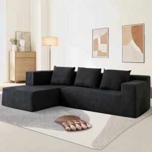 Dark Grey 103" Cloud Sectional Sofa with Chaise
