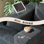 Dark Grey 103" Cloud Sectional Sofa with Chaise