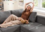HONBAY Dark Grey Modular Sectional Sofa with Chaise
