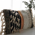 Boho-Chic Textured Lumbar Pillow Cover 12"x20