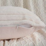 Cream White Striped Throw Pillow Covers - Set of 2