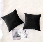 Velvet Decorative Throw Pillow Covers 18x18, Pack of 2
