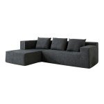 Dark Grey 103" Cloud Sectional Sofa with Chaise