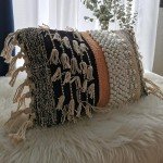 Boho-Chic Textured Lumbar Pillow Cover 12"x20