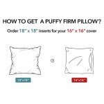 18"x18" Cotton Throw Pillow Inserts (Set of 2)