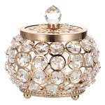 Elegant Gold Jewelry Box with Glass Lid