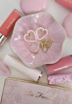 Lotus Leaf Ceramic Ring Tray - Pink Jewelry Dish