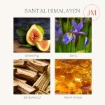 Sandalwood Scented Candle in Glass Jar, 19oz