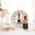 Elegant Gold Jewelry Box with Glass Lid