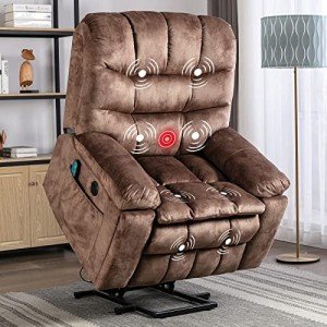 CANMOV Large Power Lift Recliner with Massage & Heat