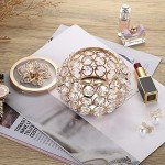Elegant Gold Jewelry Box with Glass Lid