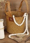 58" Wood Bead Garland with Tassels - Farmhouse Decor
