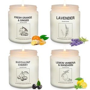 Scented Soy Candle Set - 4 Pack