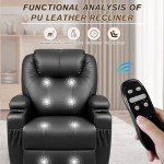 Furniwell Black Power Lift Recliner with Massage